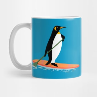 Penguin Paddleboarding Mug